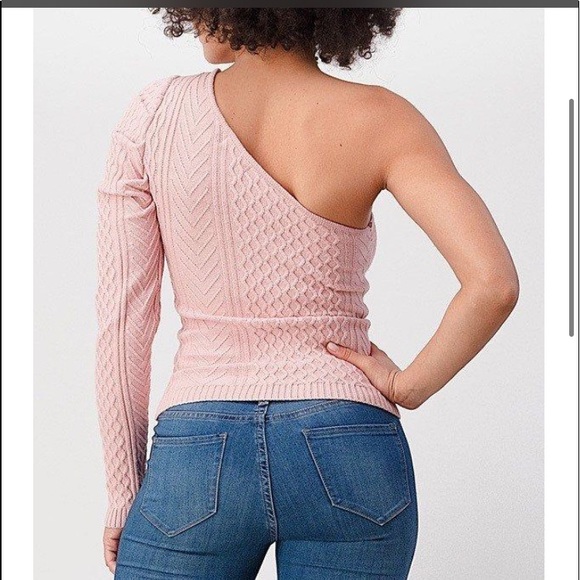 One Shoulder Sweater Top - Picture 2 of 2